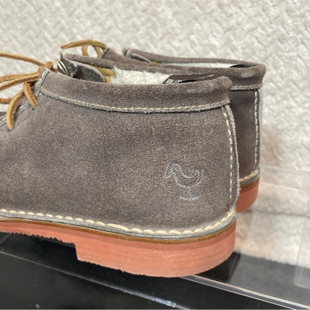 Elia Maurizi Wallabee Style Gray Suede Fleece Lined‎ Ankle Boot Mens EU 40 US 7